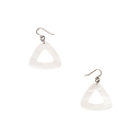 Boucles d'oreilles Triangle, nacre blanche - L'Indochineur