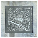 Plaque de zinc Focus Paris 2e arrondissement - Toit de Paris - 12 x 12 cm