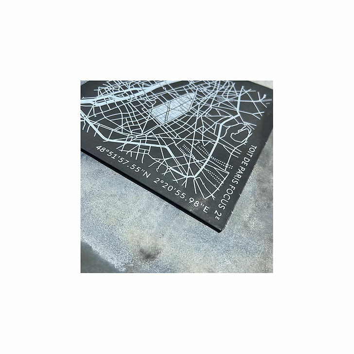 Plaque de zinc Focus Paris 2e arrondissement - Toit de Paris - 12 x 12 cm
