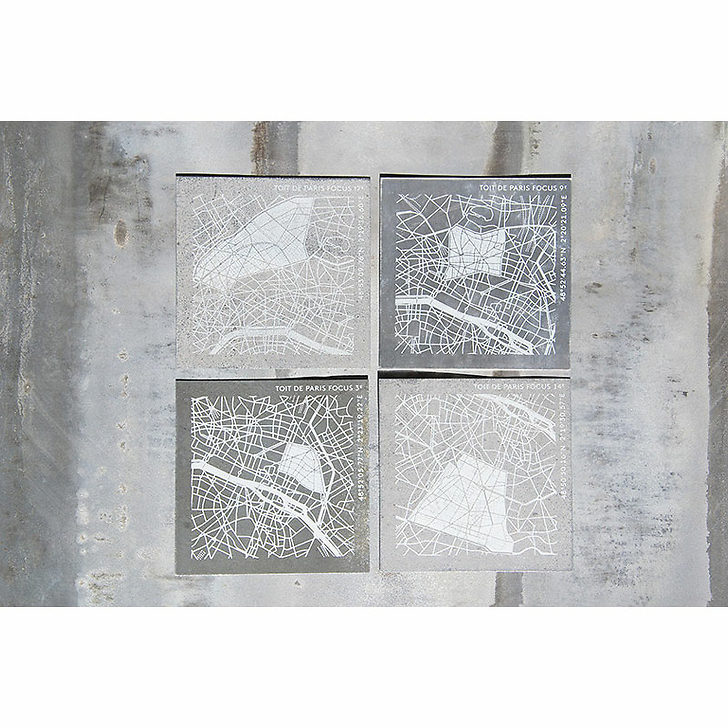 Plaque de zinc Focus Paris 7e arrondissement - Toit de Paris - 12 x 12 cm