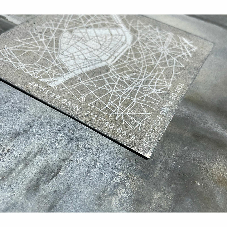 Plaque de zinc Focus Paris 7e arrondissement - Toit de Paris - 12 x 12 cm