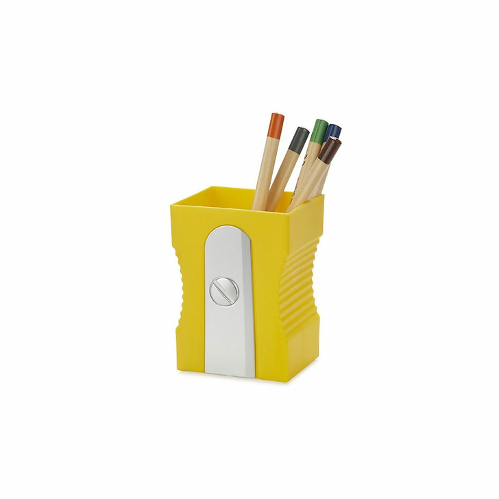 Pot à crayons en plastique Taille-crayon Jaune - Balvi