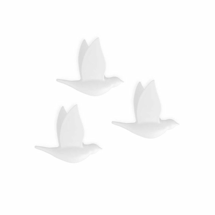 Lot de 3 Patères en plastique Oiseaux - Balvi