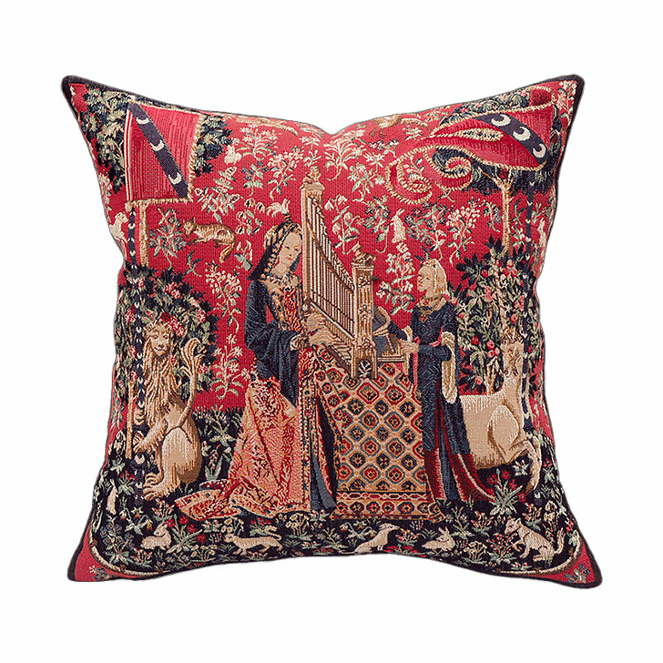 Housse de coussin Dame à l'orgue - 45 x 45 cm - Jules Pansu