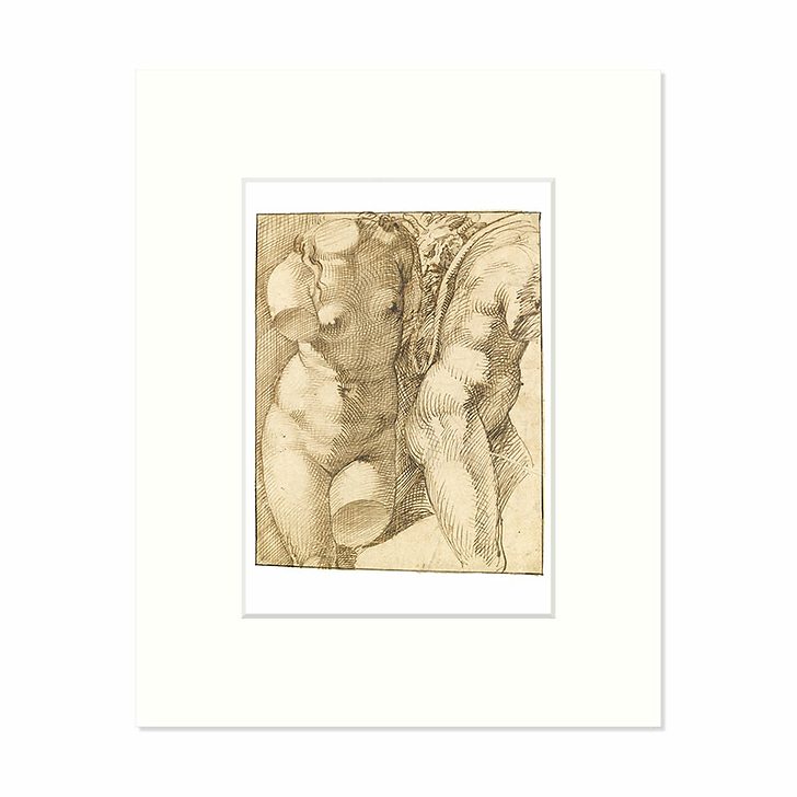 Reproduction sous Marie-Louise Bartolomeo Passerotti - Deux torses de femme d'après l'antique, un masque au milieu