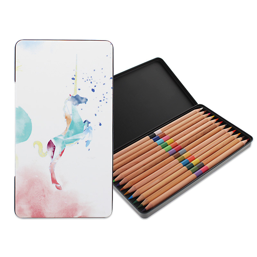 Boîte de 12 crayons de couleurs duo - Licorne
