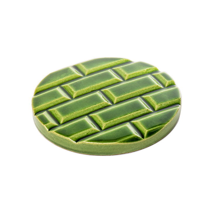 Carreau Rivoli grès émaillé - 11,5 x 11,5 x 1 cm - Vert Lutèce - Déjà-vu Paris