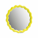 Mirror Zigzag Standing Yellow - Ø 17.5 cm