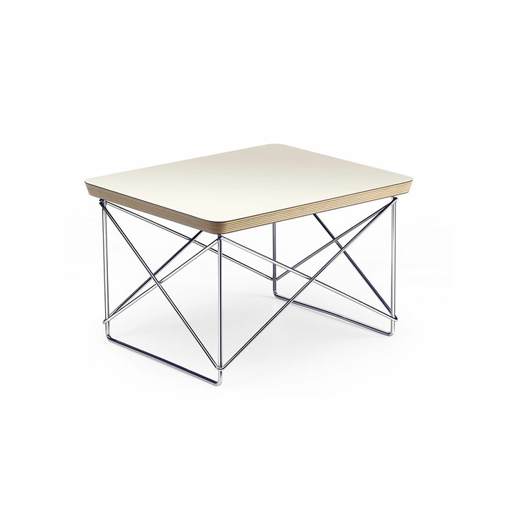 Table d'appoint LTR Eames - Contreplaqué blanc