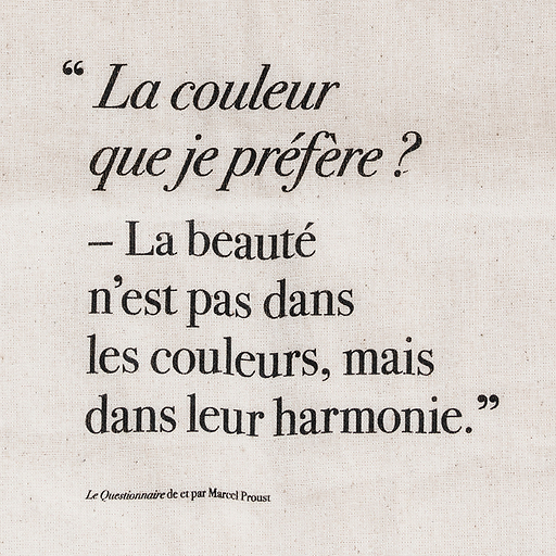 Sac Marcel Proust - Le questionnaire