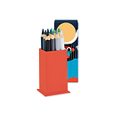 Set 12 crayons de couleur - Papier Tigre x Louvre