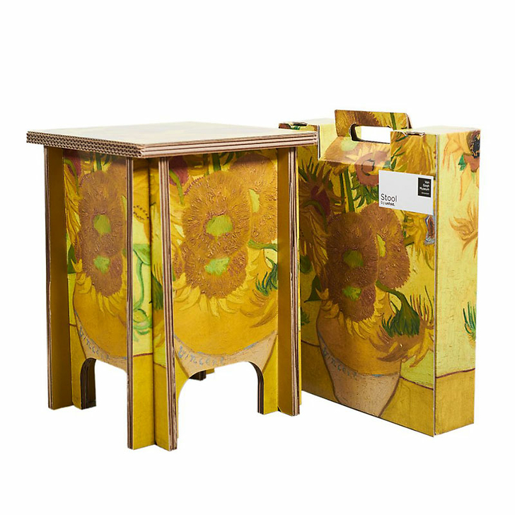 Cardboard Stool Vincent van Gogh - Sunflowers - Unfold x Van Gogh Museum Amsterdam®