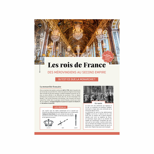Les rois de France - Des mérovingiens au second Empire