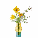 Vase tube Bulle - Jaune