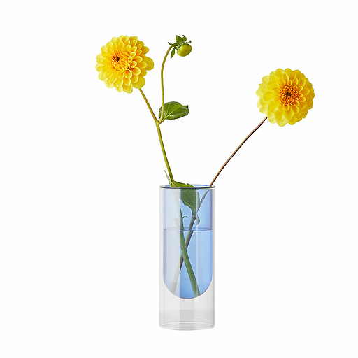 Vase en forme de tube Vert 16 cm