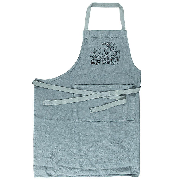 Tablier vert de gris salamandre Château de Fontainebleau 2023 85x78