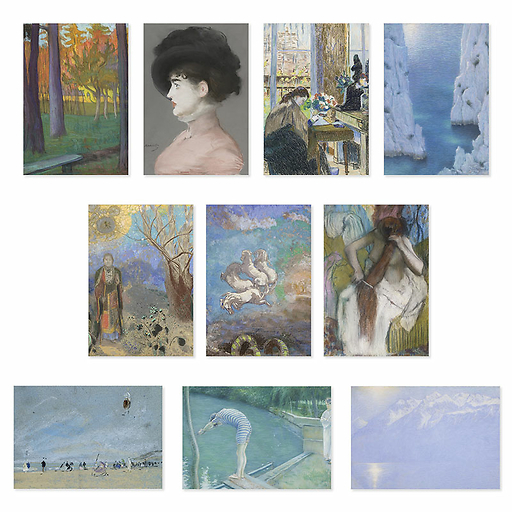 Lot de 10 cartes postales - Pastels du musée d'Orsay, de Millet à Redon