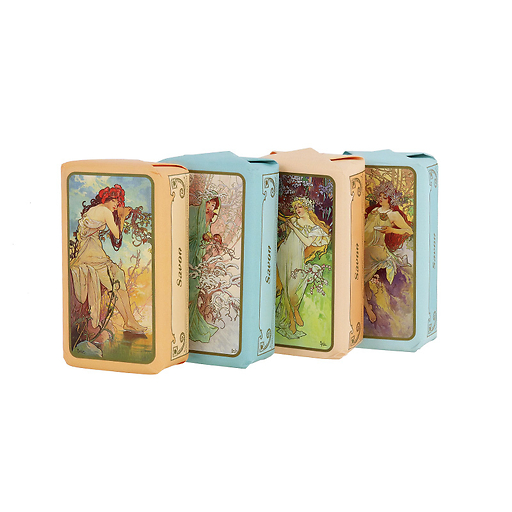 Aromatic Soap Cedar, amber and musk 150g - Alponse Mucha - Autumn, 1896