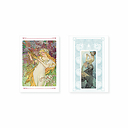 Lot de 10 cartes postales Alphonse Mucha - Reproductions de lithographies en couleurs - 14 x 20 cm