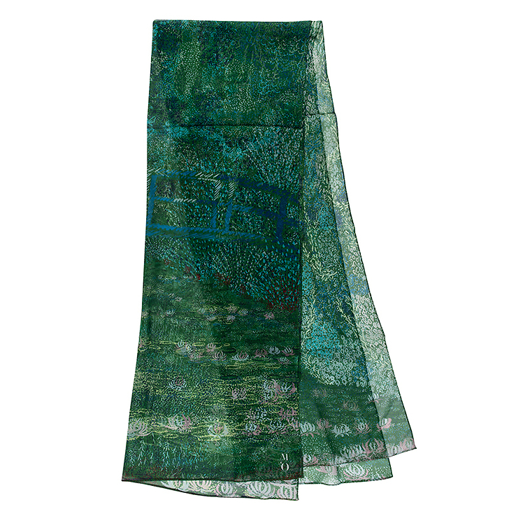 Stole green Harmony Claude Monet Musée d'Orsay 2023 60x180