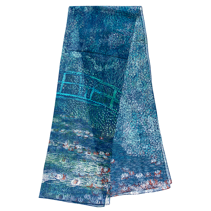 Étole Claude Monet - Harmonie Bleue 60x180 cm