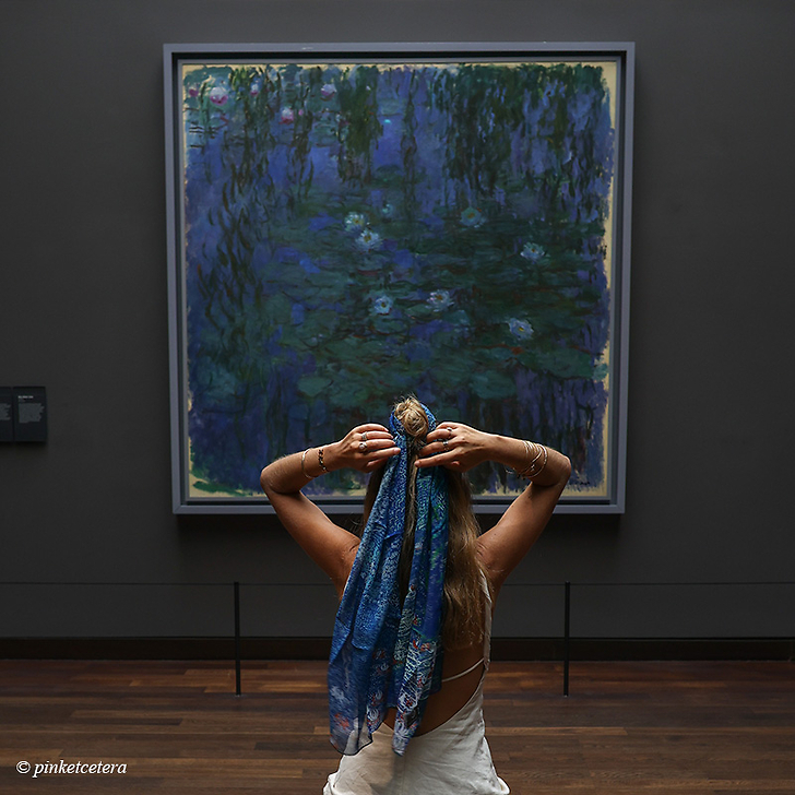 Étole Claude Monet - Harmonie Bleue 60x180 cm