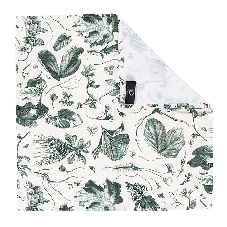 Two napkins table green Herbarium of king 2023 38x50