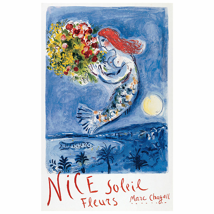 Affiche 50x70cm Marc Chagall - La Baie des anges, 1962