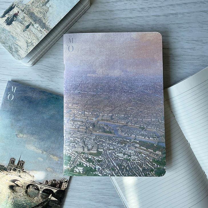 Cahier Victor Navlet - Vue générale de Paris, prise de l'Observatoire, en ballon, 1855