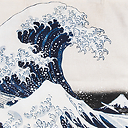 Bag wave Hokusai Museum Guimet 41x35