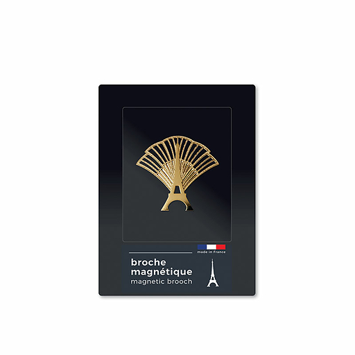 Magnetic Brooch Festive Eiffel Tower Gold-plated - tout simplement,