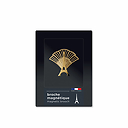 Magnetic Brooch Festive Eiffel Tower Gold-plated - tout simplement,
