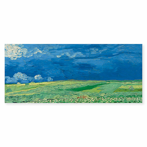 Affiche Vincent van Gogh - Champ de blé sous des nuages d'orage, 1890