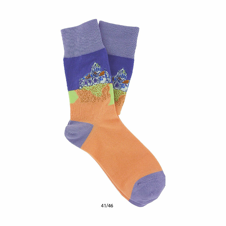 Socks Vincent van Gogh - Church in Auvers-sur-Oise 36 to 46 (41/46)