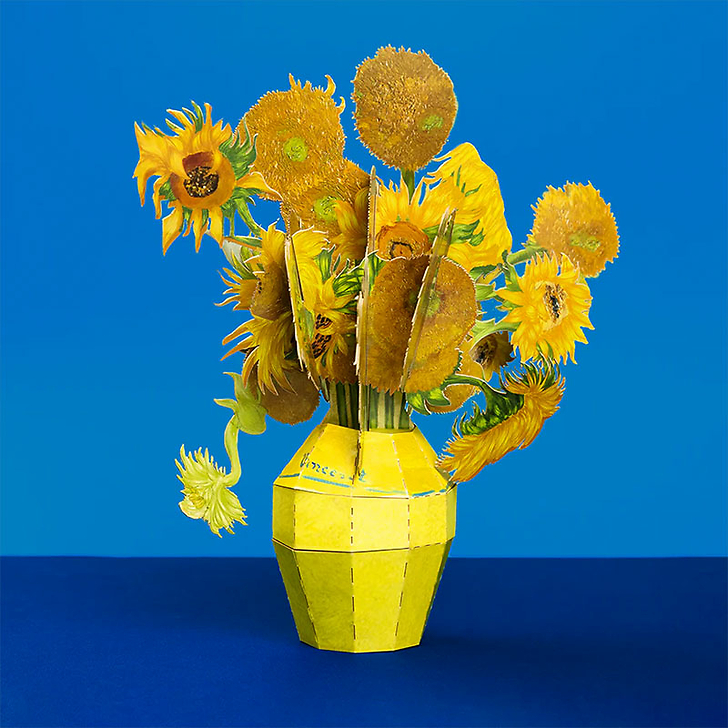 Bouquet Pop-up en papier Vincent van Gogh - Tournesols