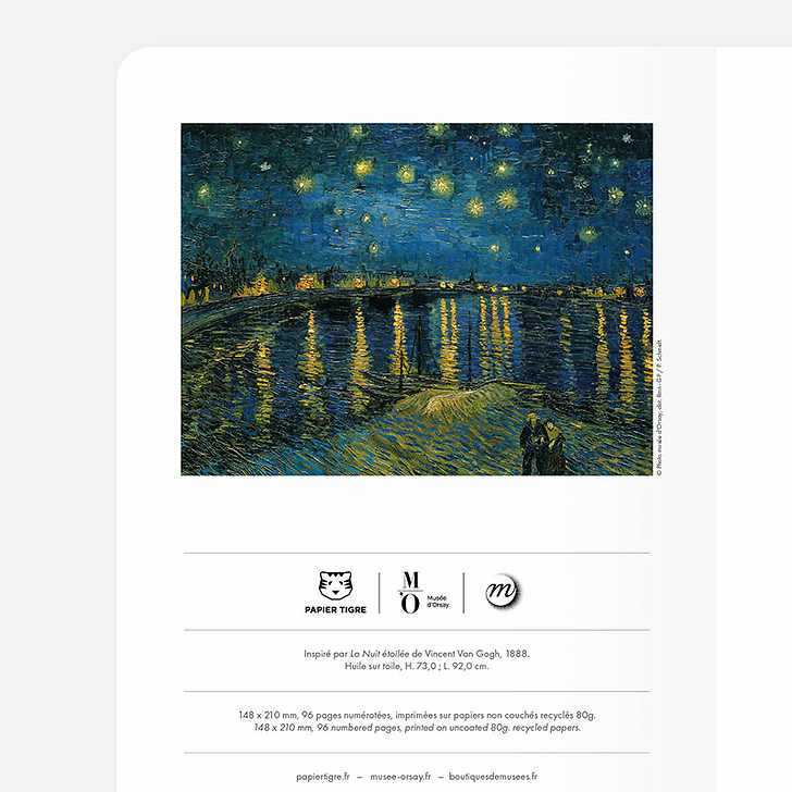 Carnet A5 Vincent van Gogh - La Nuit étoilée