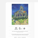 Notebook A5 Vincent van Gogh - Church in Auvers-sur-Oise