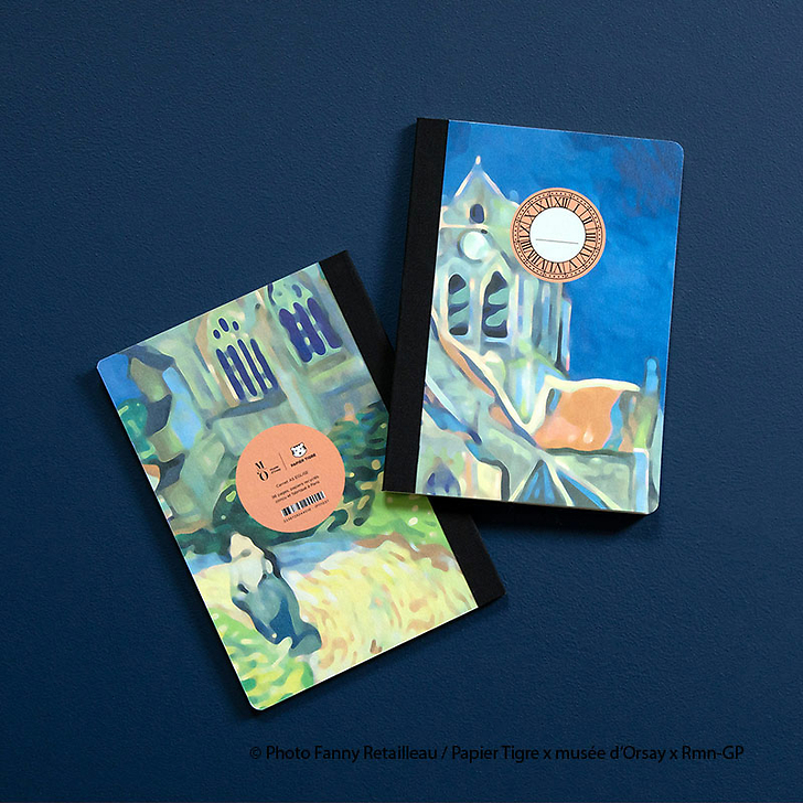 Carnet A5 Vincent van Gogh - L'église d'Auvers-sur-Oise - Orsay x Papier Tigre