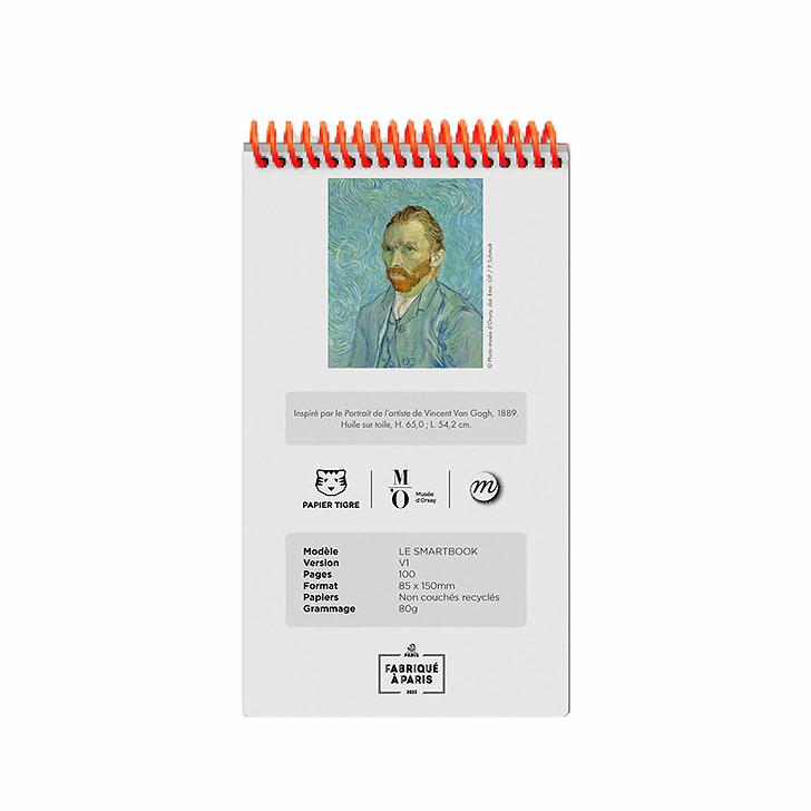 Carnet Smartbook Vincent van Gogh - Portrait de l'artiste - Orsay x Papier Tigre