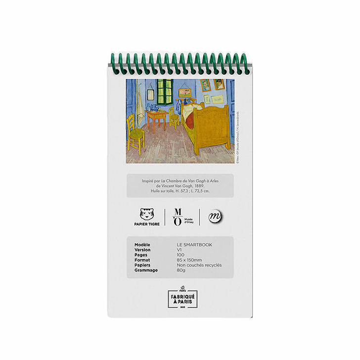 Carnet Smartbook Vincent van Gogh - La chambre de Van Gogh à Arles - Orsay x Papier Tigre