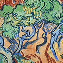 Carré de soie Vincent van Gogh - Racines - 90x90cm