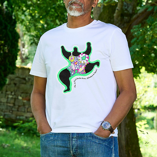 T-shirt blanc Homme Niki de Saint Phalle - Leaping Nana