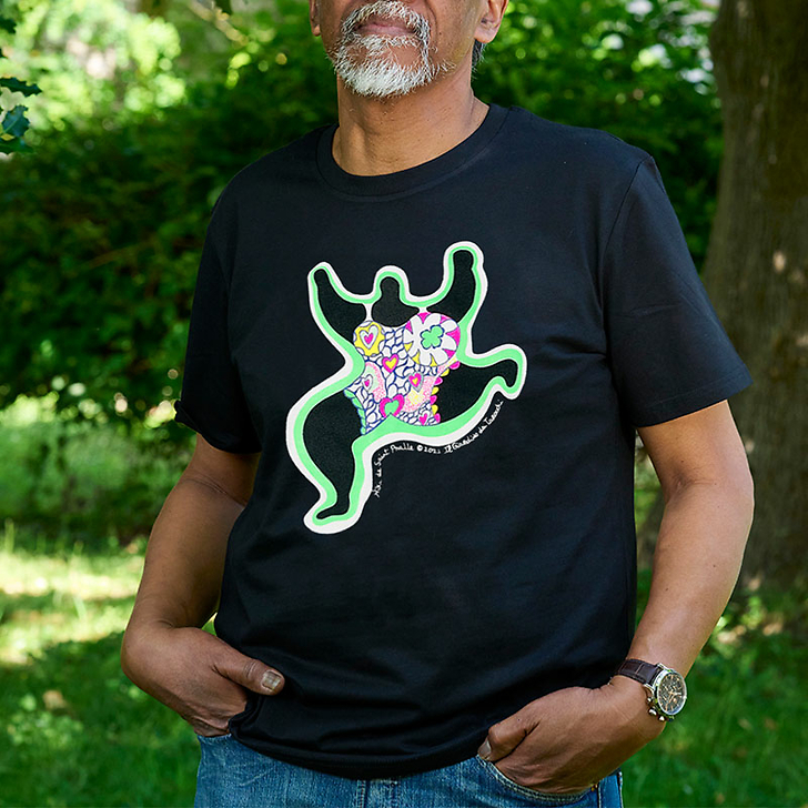 T-shirt noir Homme Niki de Saint Phalle - Leaping Nana