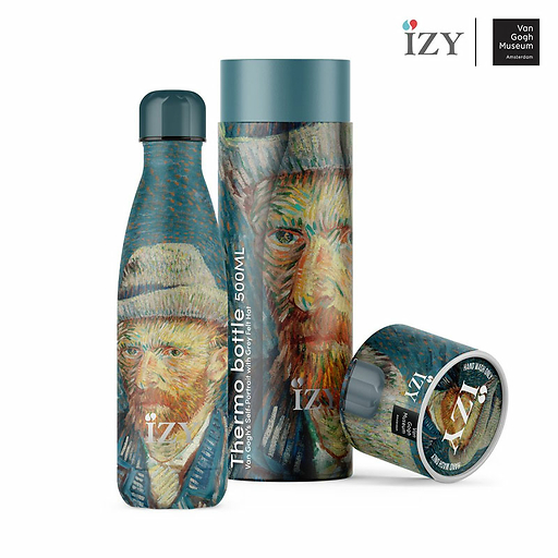 Bouteille isotherme 500ml Vincent van Gogh - Autoportrait au chapeau de feutre gris