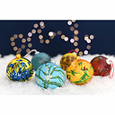 Boule de Noël à paillettes Vincent van Gogh - Amandier en fleurs