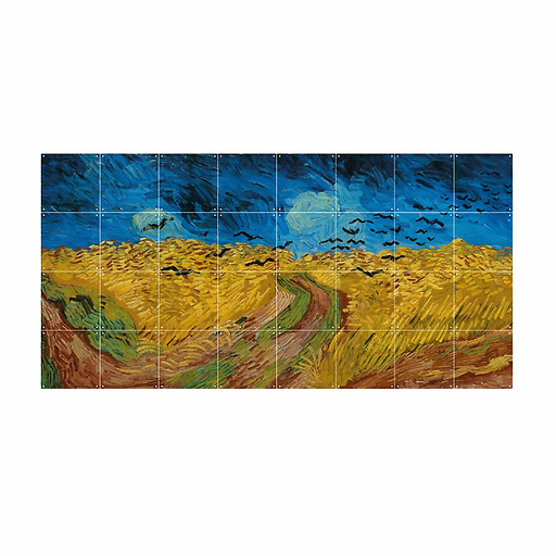 Décoration murale Vincent van Gogh - Champ de blé aux corbeaux - 160x80 cm