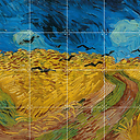 Décoration murale Vincent van Gogh - Champ de blé aux corbeaux - 160x80 cm