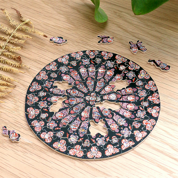 Puzzle d'art en bois 80 pièces Rosace Notre-Dame de Paris