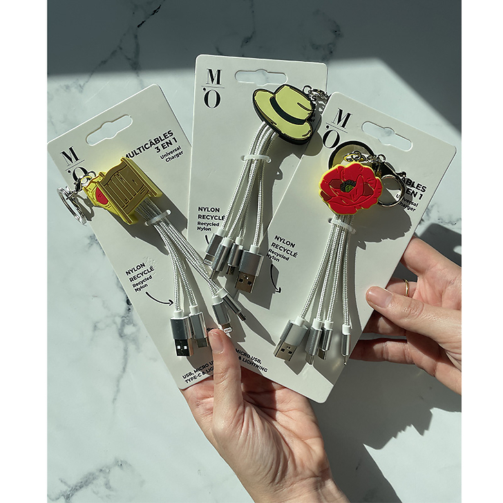 Universal charger 3 in 1 Claude Monet - Poppy field