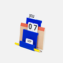 Calendrier perpétuel Joe - Bleu